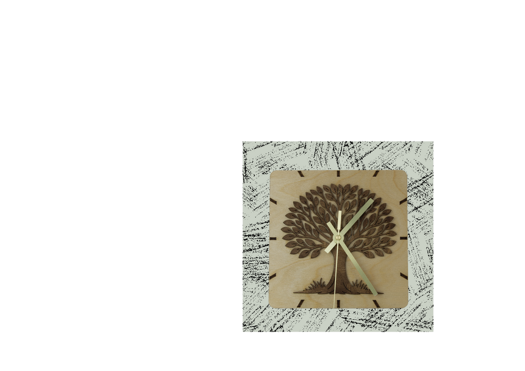 Tree Of Life Wooden Clock
